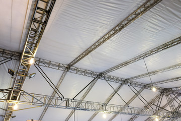 Fototapeta premium large awning fabric on a metal frame
