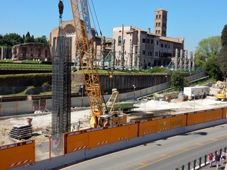 Roma - Cantiere Metro Colosseo