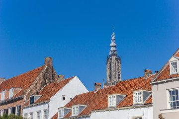 Obraz premium Rooftops and church tower in Amersfoort