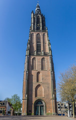 Fototapeta na wymiar Medieval church tower Onze Lieve Vrouwetoren in Amersfoort