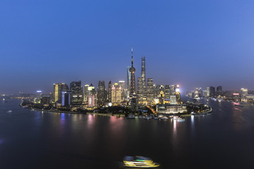 Fototapeta na wymiar Shanghai cityscape view and city skyline at night