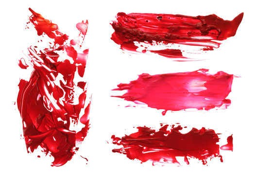 Abstract acrylic brush strokes. Collection.