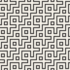 Maze Tangled Lines Contemporary Graphic. Abstract Geometric Background Design. Vector Seamless Pattern.