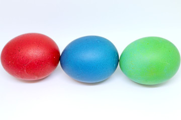 colored Easter eggs, painted eggs