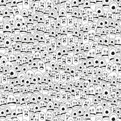 A thousand eyes looking at you cartoon background for kids