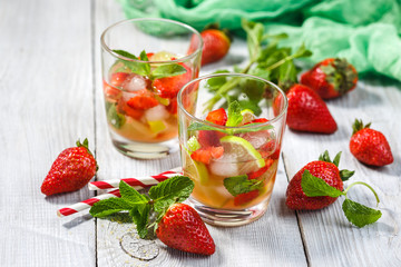 Strawberry Mojito with Lime