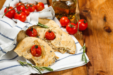 Focaccia with olives