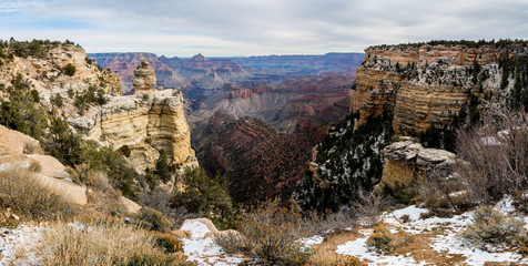 Grand Canyon with Colorado River in Grand Canyon National Park, South Rim Grand Canyon, Arizona, Usa
