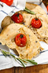 Focaccia with olives