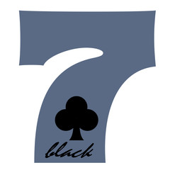 Black seven of clubs.
