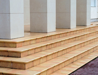 Granite stairs steps and columns background