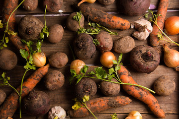 Many of fresh vegetables