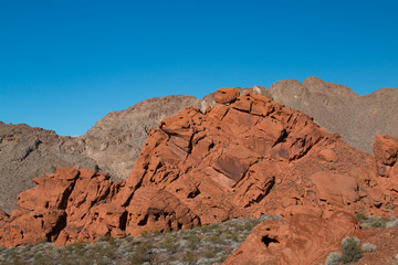 Red rock sandstone in the lake mead national recreation area, Nevada