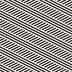 Interlacing Parallel  Stripes. Vector Seamless Monochrome Pattern.