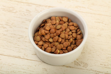 Raw lentils