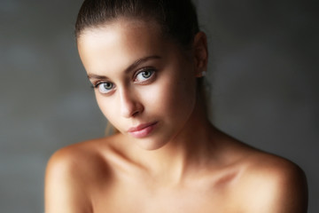 Fototapeta premium Portrait of young female brunette