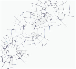 Cartoon Bullet Holes In Glass