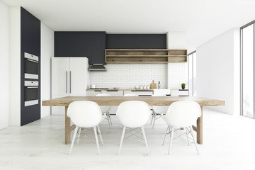 Concrete floor kitchen, front