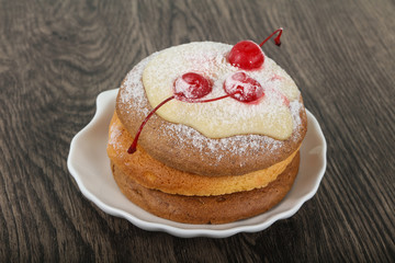 Pancake with cherry