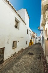Narrow street in Tarifa, Spain