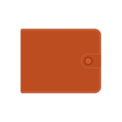 Flat icon wallet isolated on white background. Vector illustration.