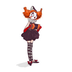 Clown with accordion