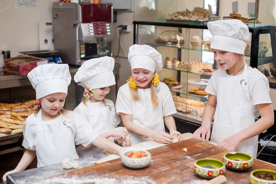 Portrait of a young chef children 