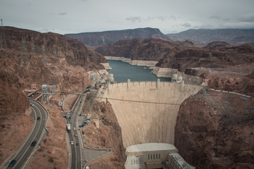 Hoover dam, boulder dam between nevada and arizona