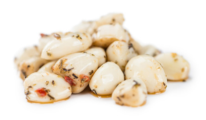 Garlic (preserved) (isolated on white)