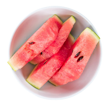 Portion of Watermelon isolated on white