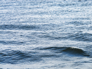 Stormy river waves