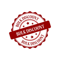 Bulk discount red stamp illustration