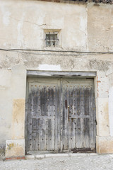 Retro, Chinchon, Spanish municipality famous for its old medieval square of green color, old wooden doors