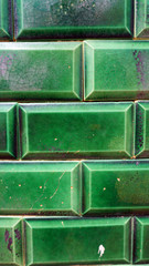 green grick wall