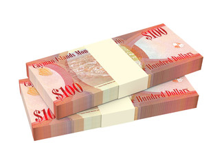 Cayman Islands money isolated on white background  3D illustration.