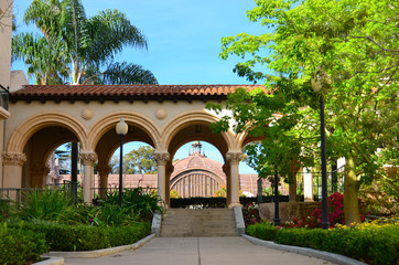 Fototapeta na wymiar Architectural Styles in Balboa Park, San Diego, California