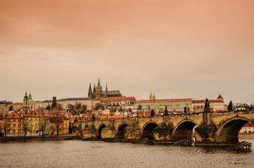 Czech Republic Prague on sunset