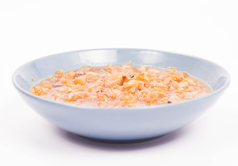 Onion soup on a white background