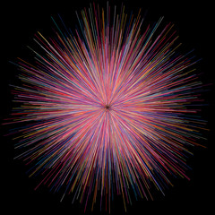 Abstract explosion burst of fireworks light