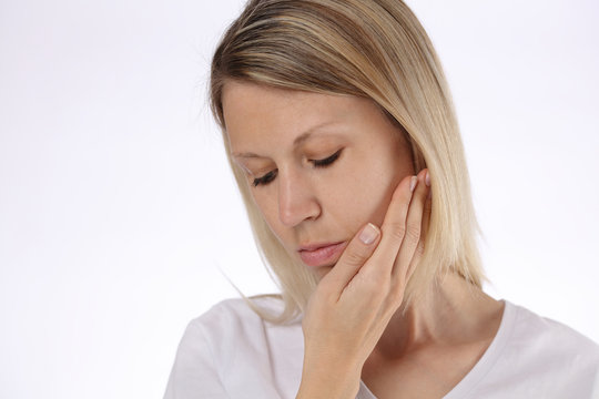 Beautiful Woman Suffering From Toothache. Teeth Pain