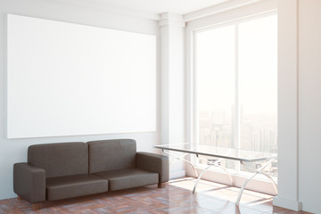 Interior with blank banner