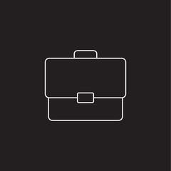 briefcase line icon, portfolio outline vector logo illustration,