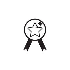 Award medal line icon, outline vector logo illustration, linear 