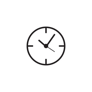 Clock line icon, time outline vector logo illustration, linear p