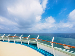 deck of luxury cruise ship
