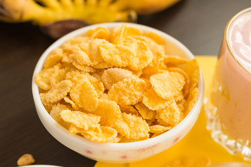 Healthy food. Cornflakes