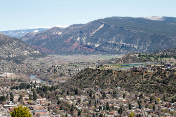 Fototapeta na wymiar Durango, Colorado valley and the Fort Lewis college mesa