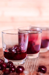 Healthy refreshing drink from cherry