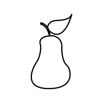 recommend clip art: silhouette of pear fruit food icon vector illustration