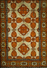 Beautiful color Portuguese tile pattern, Portugal 